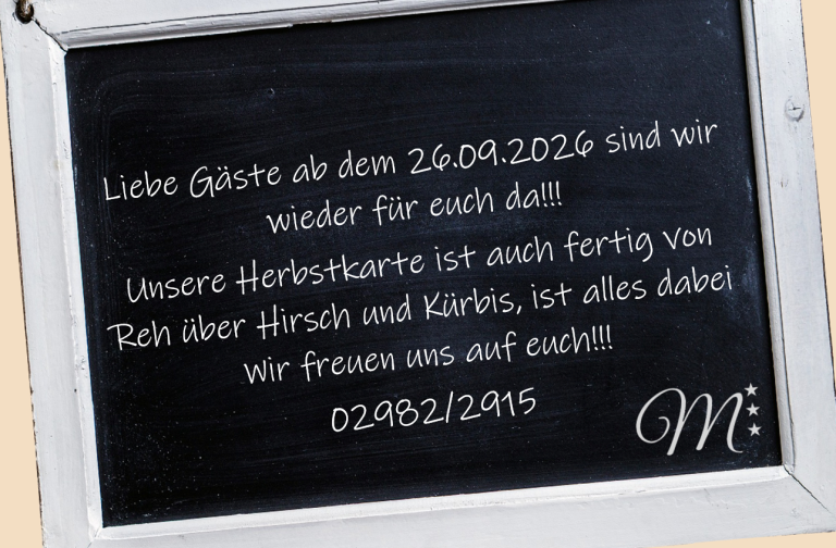 Herbstkarte und wieder offen 09.2026